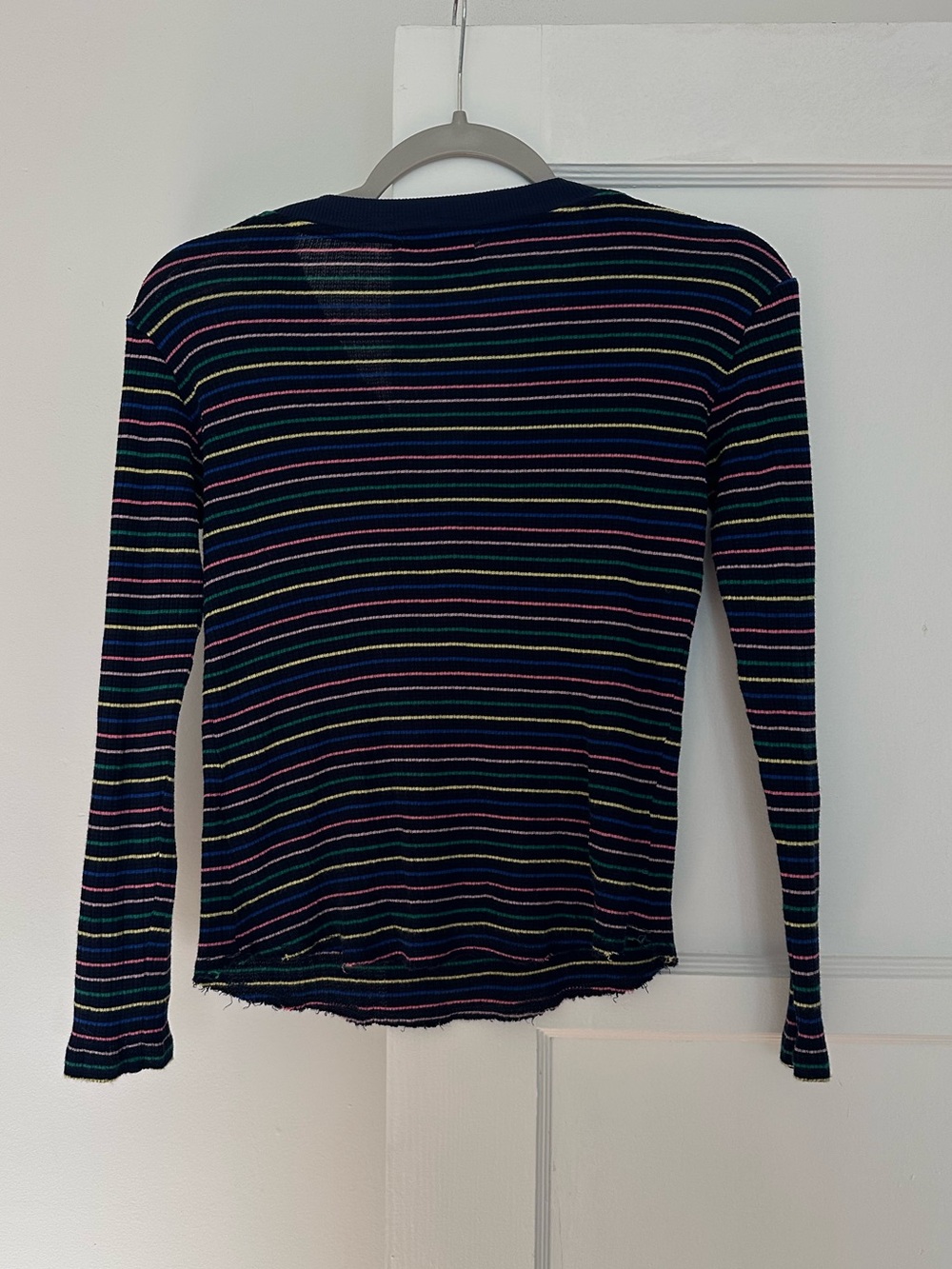 Sundry Rainbow Stripe Henley Top — Size 1 (XS/S - Picture 4 of 5